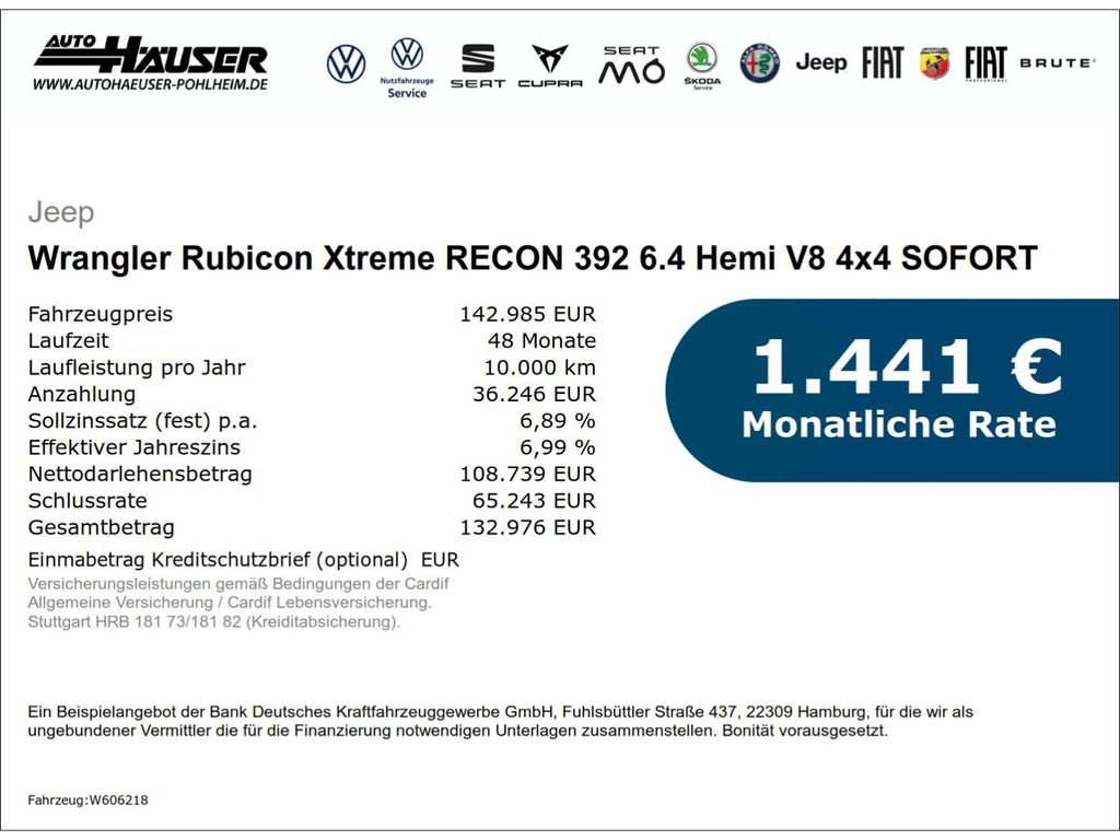 Jeep Wrangler Rubicon Xtreme RECON 392 6.4 Hemi V8 4x