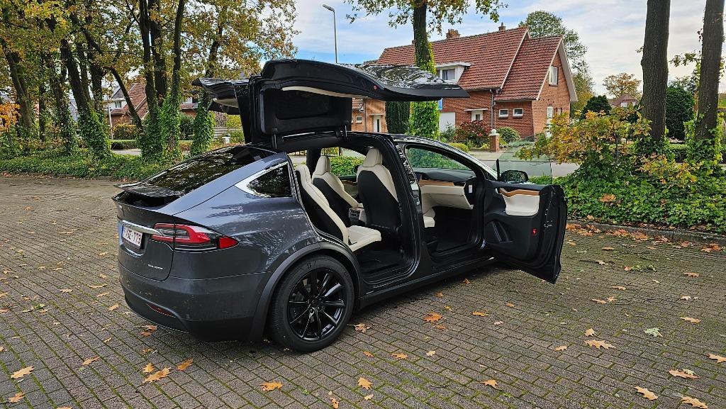 Tesla Model X - Raven - 2020 - 6-zit - Grijs - Beige inter.